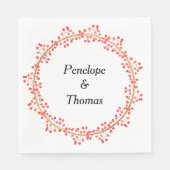 Gepersonaliseerde bruiloft of douche servetten bul (Voorkant)