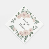 Gepersonaliseerde bruiloft of douche servetten bul (Hoek)