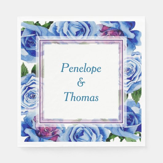 Gepersonaliseerde bruiloft of douche servetten bul (Voorkant)