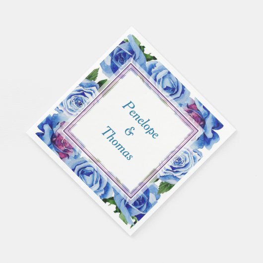 Gepersonaliseerde bruiloft of douche servetten bul (Hoek)