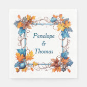 Gepersonaliseerde bruiloft of douche servetten bul (Voorkant)