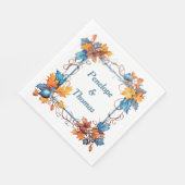 Gepersonaliseerde bruiloft of douche servetten bul (Hoek)