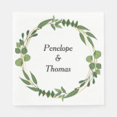 Gepersonaliseerde bruiloft of douche servetten bul (Voorkant)