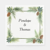 Gepersonaliseerde bruiloft of douche servetten bul (Voorkant)