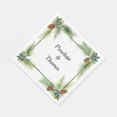 Gepersonaliseerde bruiloft of douche servetten bul (Hoek)