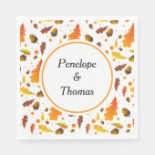 Gepersonaliseerde bruiloft of douche servetten bul (Voorkant)