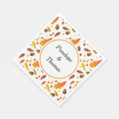 Gepersonaliseerde bruiloft of douche servetten bul (Hoek)