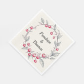 Gepersonaliseerde bruiloft of douche servetten bul (Hoek)