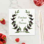 Gepersonaliseerde bruiloft of douche servetten bul (Insitu)