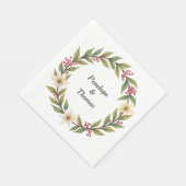 Gepersonaliseerde bruiloft of douche servetten bul (Hoek)