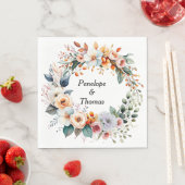 Gepersonaliseerde bruiloft of douche servetten bul (Insitu)