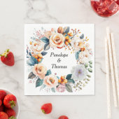 Gepersonaliseerde bruiloft of douche servetten bul (Insitu)