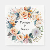 Gepersonaliseerde bruiloft of douche servetten bul (Voorkant)