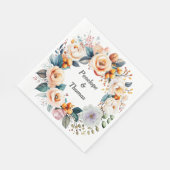 Gepersonaliseerde bruiloft of douche servetten bul (Hoek)