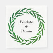 Gepersonaliseerde bruiloft of douche servetten bul (Voorkant)