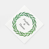 Gepersonaliseerde bruiloft of douche servetten bul (Hoek)