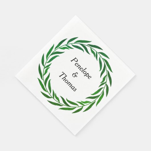 Gepersonaliseerde bruiloft of douche servetten bul (Hoek)