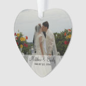 Gepersonaliseerde bruiloft of Verloving Foto Ornam Ornament (voorkant)
