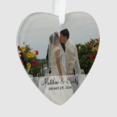 Gepersonaliseerde bruiloft of Verloving Foto Ornam Ornament (voorkant)