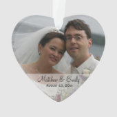 Gepersonaliseerde bruiloft of Verloving Foto Ornam Ornament (achterkant)
