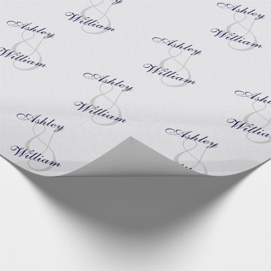 Gepersonaliseerde bruiloft of Verloving Gift Wrap Cadeaupapier (Hoek)
