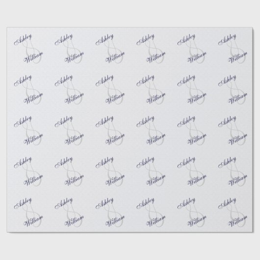 Gepersonaliseerde bruiloft of Verloving Gift Wrap Cadeaupapier (Vlak)
