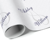 Gepersonaliseerde bruiloft of Verloving Gift Wrap Cadeaupapier (Rol Hoek)