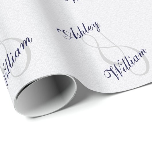 Gepersonaliseerde bruiloft of Verloving Gift Wrap Cadeaupapier (Rol Hoek)