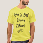 Gepersonaliseerde bruiloft Officiant Gift van het  T-shirt (Voorkant)