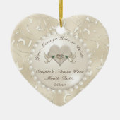 Gepersonaliseerde bruiloft Ornament Jubileum Ornam (Voorkant)