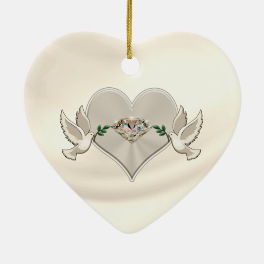 Gepersonaliseerde bruiloft Ornament Jubileum Ornam (Achterkant)