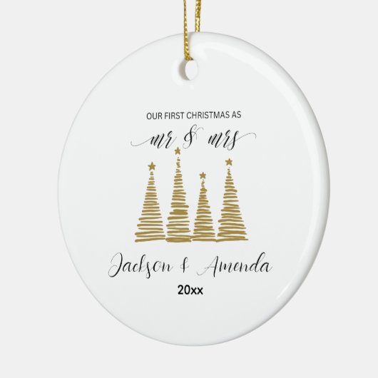 Gepersonaliseerde bruiloft Ornament met namen en j (Links)