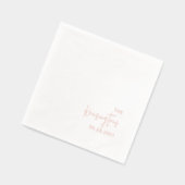 Gepersonaliseerde bruiloft paar familienaam script folie servetten (Links)