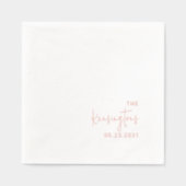 Gepersonaliseerde bruiloft paar familienaam script folie servetten (Voorkant)