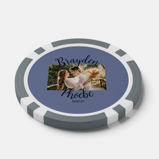 Gepersonaliseerde bruiloft poker chips (Enkel)