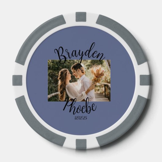 Gepersonaliseerde bruiloft poker chips (Voorkant)