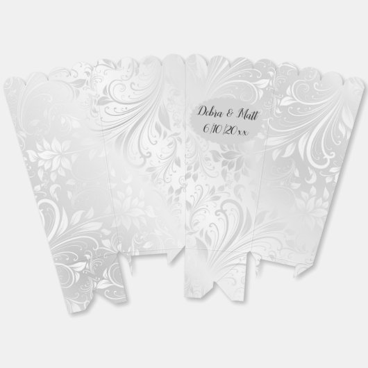 Gepersonaliseerde bruiloft Popcorn Favor Box Bedankdoosjes (Ongevouwen)