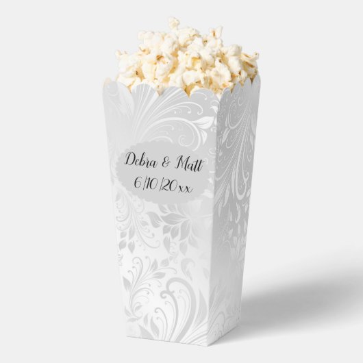 Gepersonaliseerde bruiloft Popcorn Favor Box Bedankdoosjes (Popped)