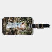 Gepersonaliseerde bruiloft portret moderne kalligr bagagelabel (Voorkant horizontaal)