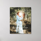 Gepersonaliseerde bruiloft portret moderne kalligr canvas afdruk (Voorkant)