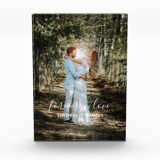 Gepersonaliseerde bruiloft portret moderne kalligr fotoblokken (Voorkant)