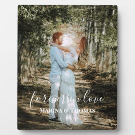 Gepersonaliseerde bruiloft portret moderne kalligr fotoplaat