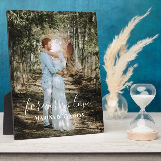 Gepersonaliseerde bruiloft portret moderne kalligr fotoplaat (Zijkant)