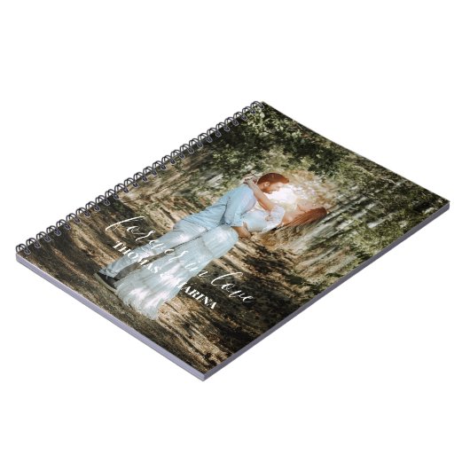 Gepersonaliseerde bruiloft portret moderne kalligr notitieboek (Linkerzijde)