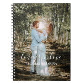 Gepersonaliseerde bruiloft portret moderne kalligr notitieboek (Voorkant)