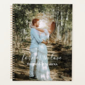 Gepersonaliseerde bruiloft portret moderne kalligr planner (Voorkant)