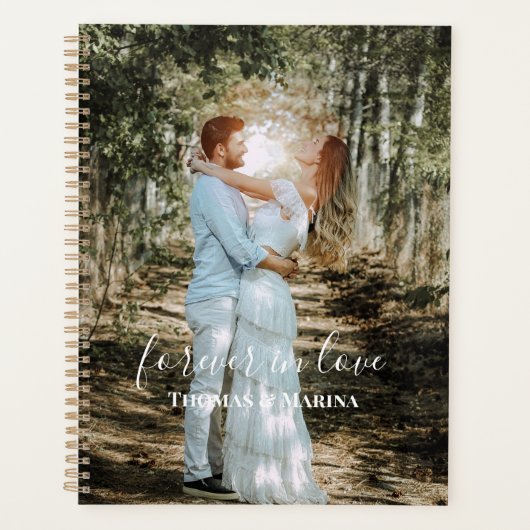 Gepersonaliseerde bruiloft portret moderne kalligr planner (Voorkant)