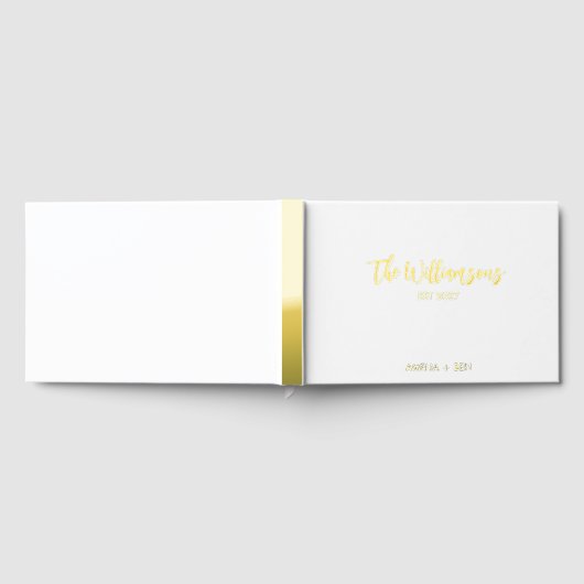 Gepersonaliseerde bruiloft receptie Elegant Script Gastenboek (Volledig)