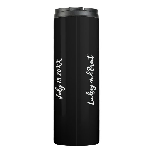 Gepersonaliseerde bruiloft reizen mok (Achterkant)