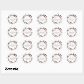 Gepersonaliseerde bruiloft ronde Stickers (Vel)
